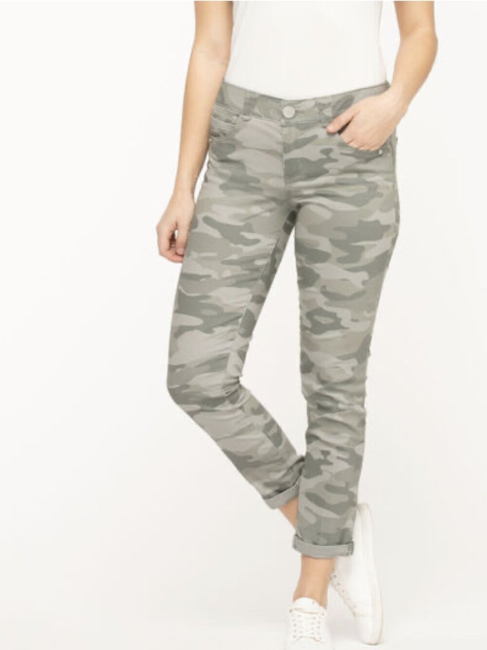 Democracy Gray Camo Capris